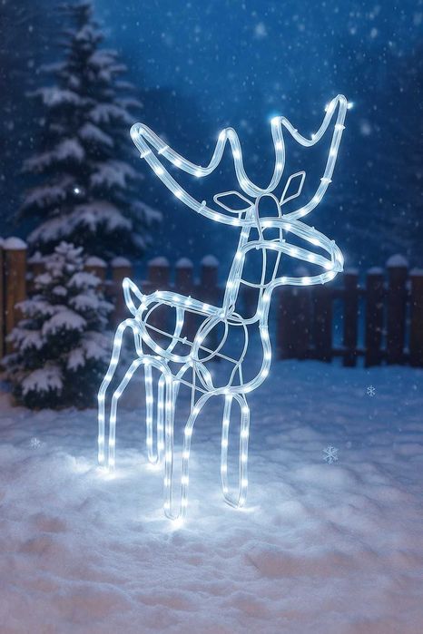 Светещ LED Коледен Елен – Магията оживява пред дома ти!