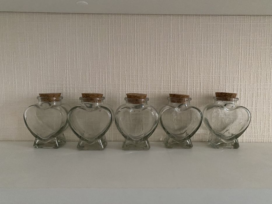 баночки стеклянные в форме сердца
