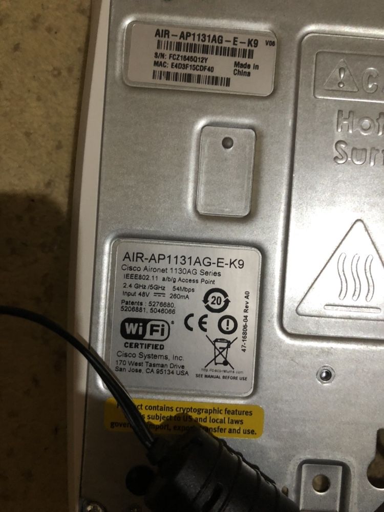 Antena Wi-Fi Cisco air-ap1131ag-a-k9