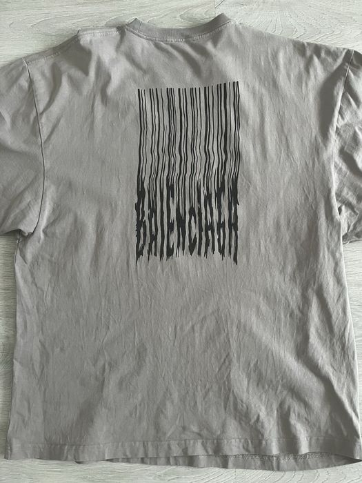Tricou Balenciaga gri-model Barcode,original
