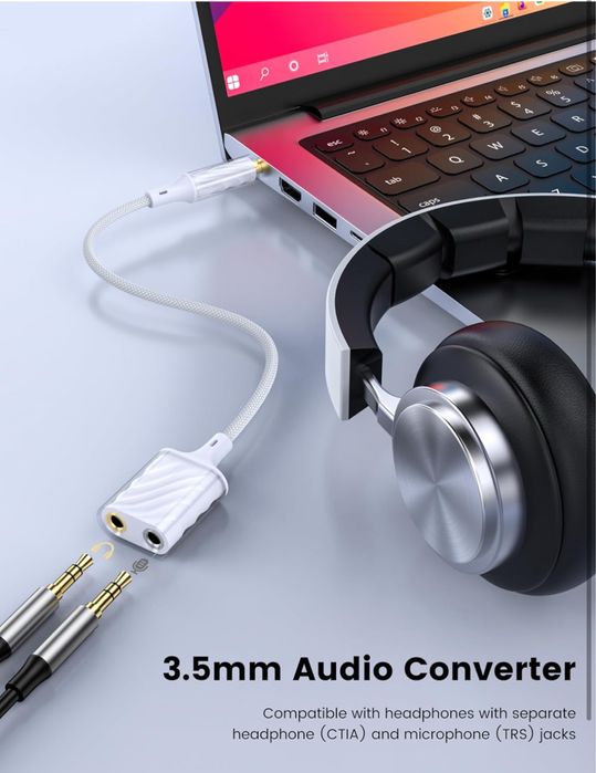 Adaptor pentru casti si micrfon splitter