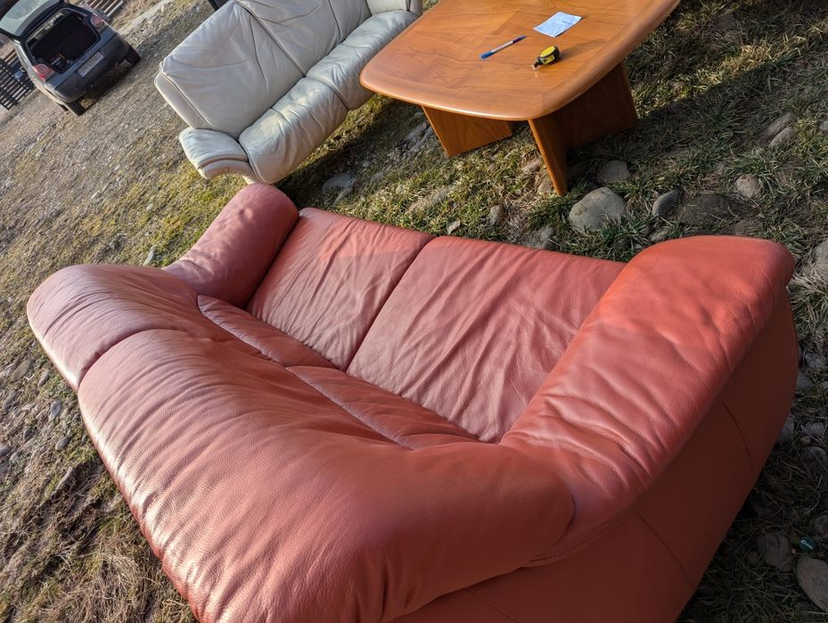 canapele piele naturala