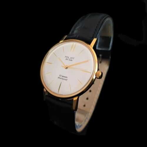 Vintage Ceas USSR VIMPEL Wristwatch Poljot De Luxe ULTRA SLIM 23J 2209