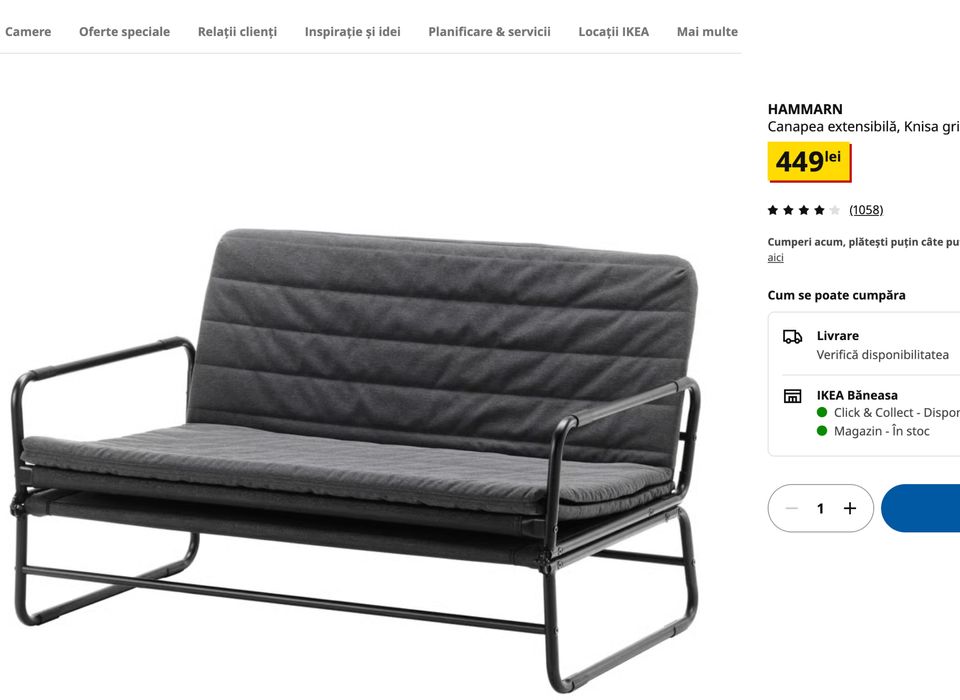 Canapea Extensibila Hammarn IKEA