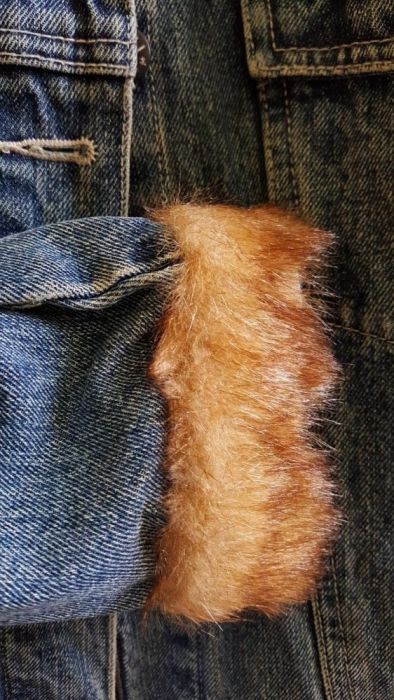 Geaca din blugi cu blana artificiala