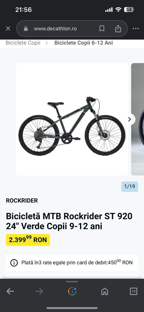 Bicicleta MTB Rockrider ST920