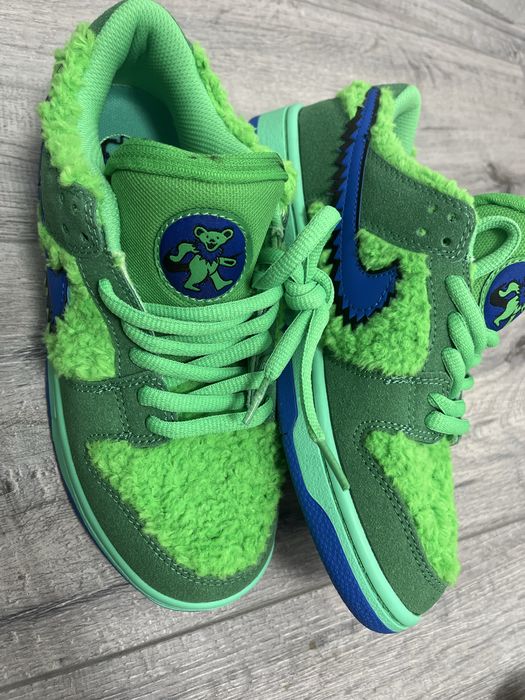 Rep Nike dunk low sb x grateful dead bear green