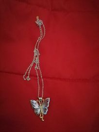 Сребърен медальон пеперуда