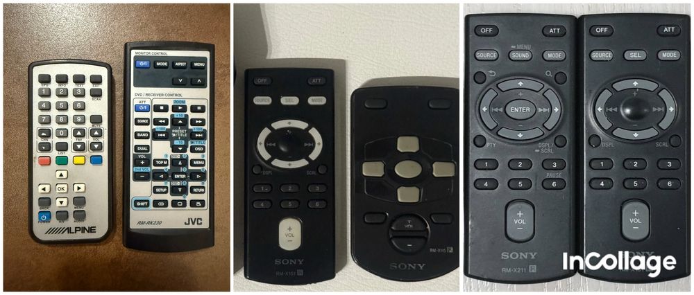 Дистанционни кар аудио SONY,JVC 20лв
