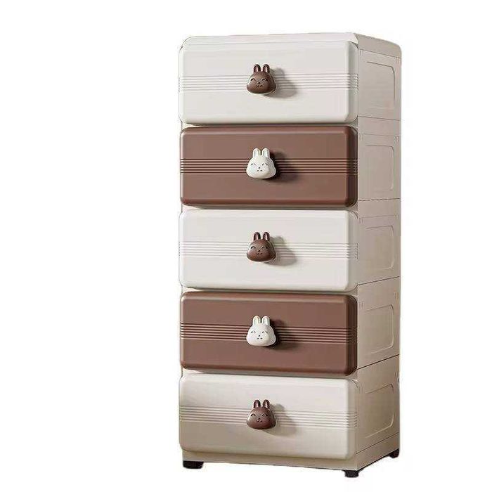 пластиковый детский комод с пятью выдвижными ящиками Размеры: 83x35x34