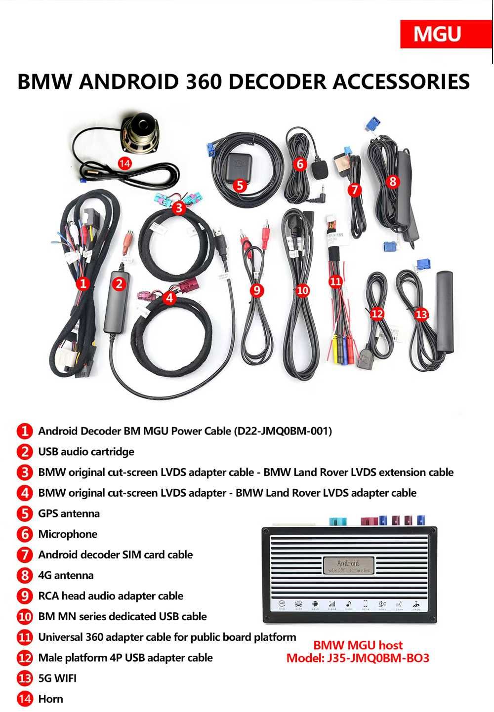 BMW MGU Android 360 BOX,9590