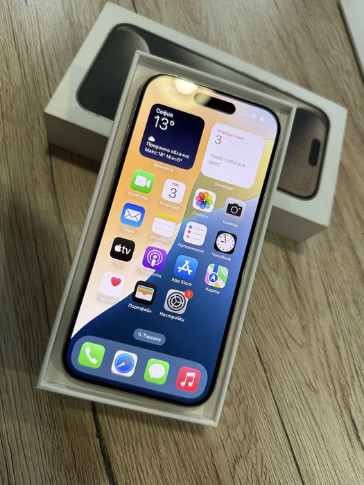 Iphone 15 pro 128gb White КАТО НОВ гаранция 1г