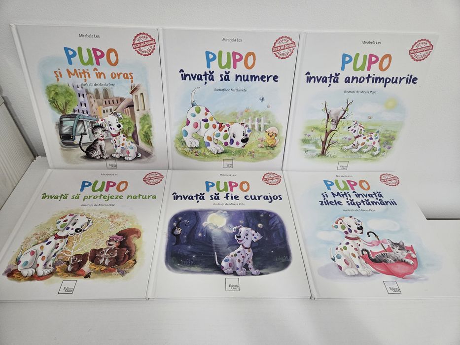 Set 6 cărți Pupo – povești educative pentru copii 3–7 ani