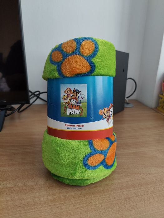 NOUA Pătură moale Disney verde pt. pisici, câini, animalute, copii