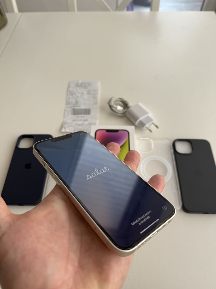 Vand Iphone 14 White 128 Full Box