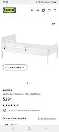 Pătuț ikea nou cu saltea inclusa în pret