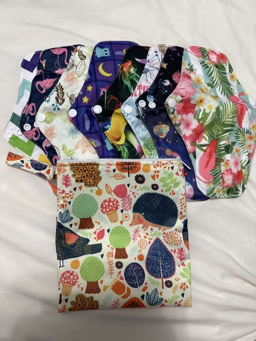 8 bucati tampoane menstruale reutilizabile , impermeabile