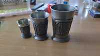 метални чаши, 50,100 и 200 мл., комплект