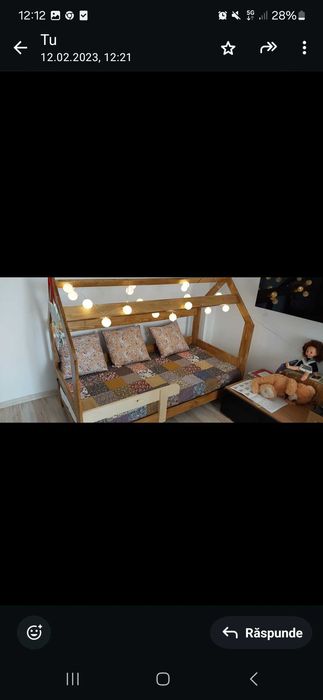 Pat copii cu saltea Aloe vera inclusa