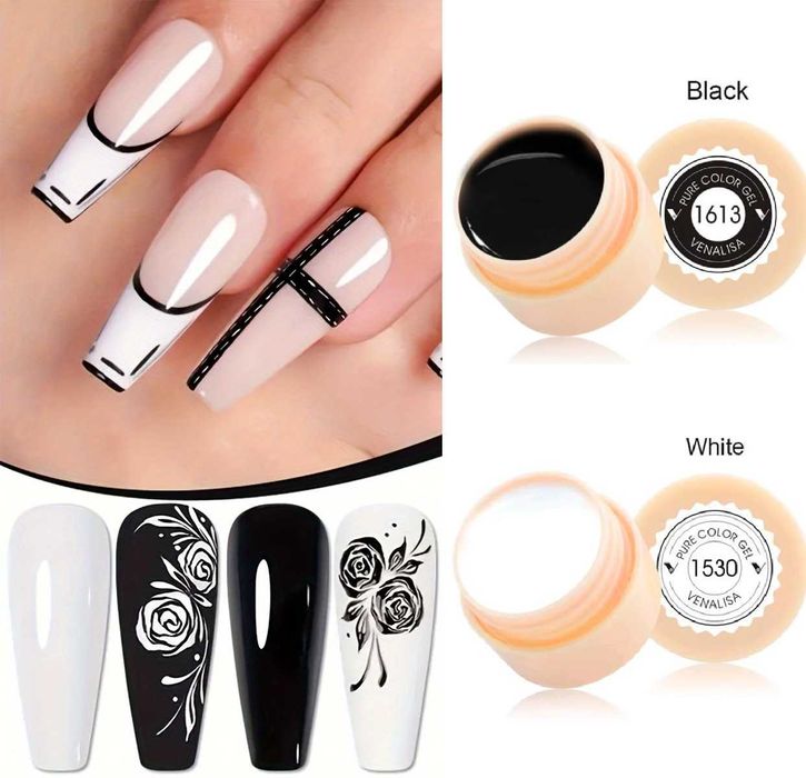 Venalisa UV LED гел боя бяла или черна