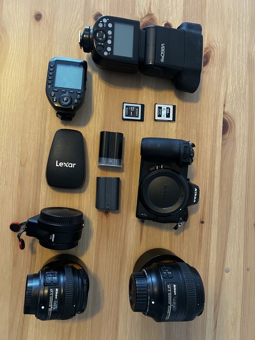 Nikon z6 lentile trigger baterii carduri si flash