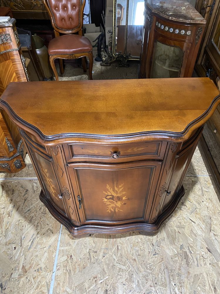 Comoda Lemn Masiv Intarsi Vintage Antic