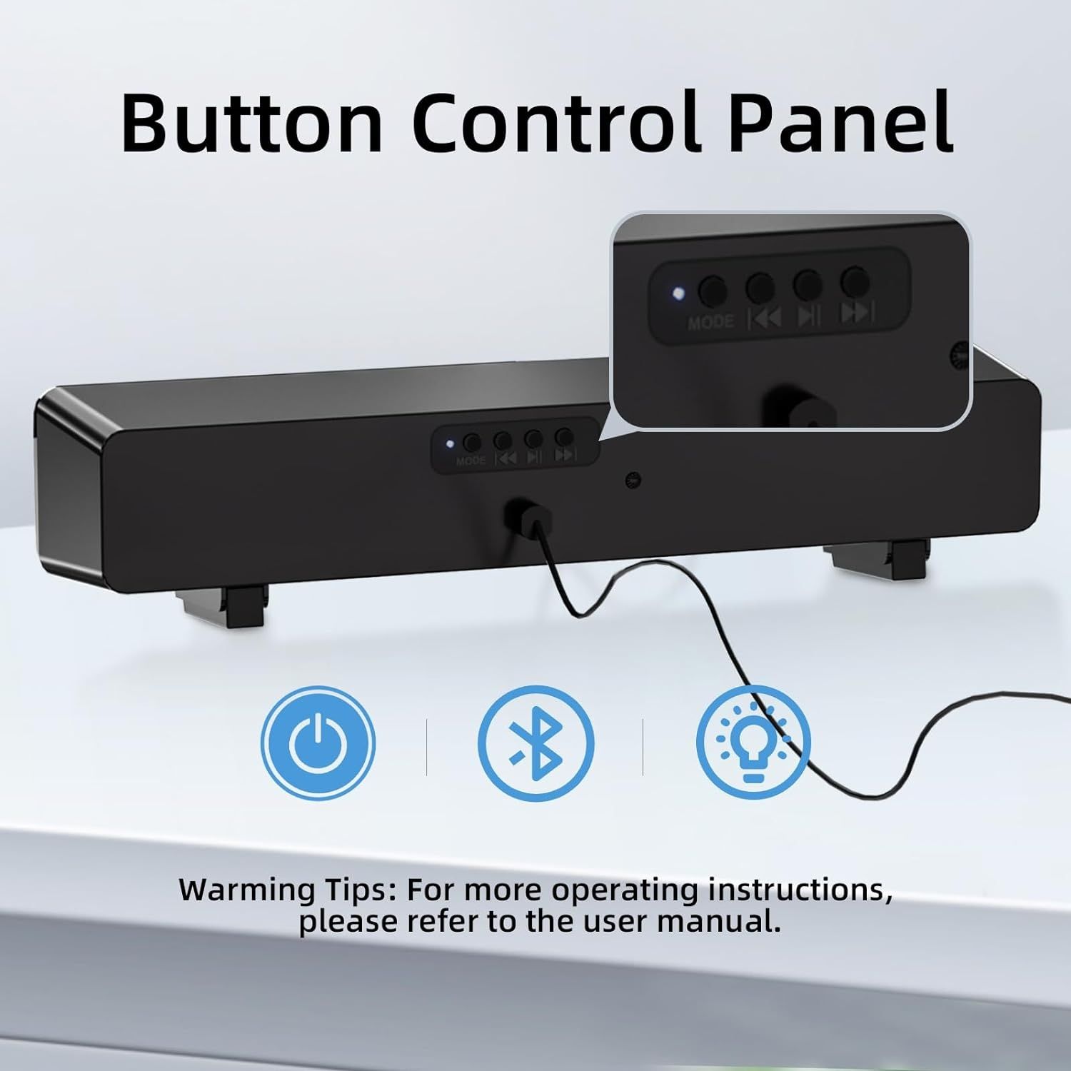 Bluetooth 5.3 RGB soundbar, саундбар за компютър, телевизор, лаптоп