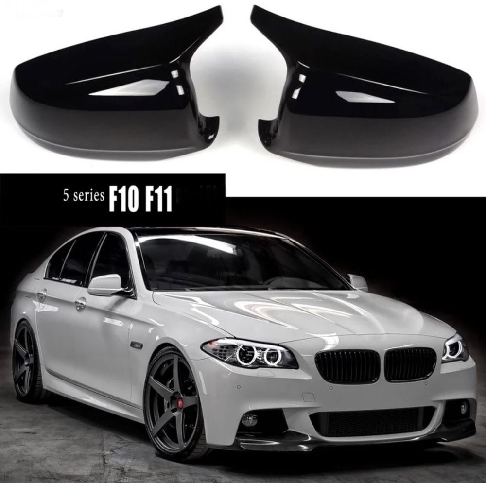 Set Capace oglinzi Bmw M Power seria 5 nfl F10 F11 negru lucios