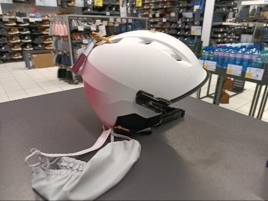 Cască Schi cu vizieră Pst 550 Alb Adulți - produs resigilat Decathlon