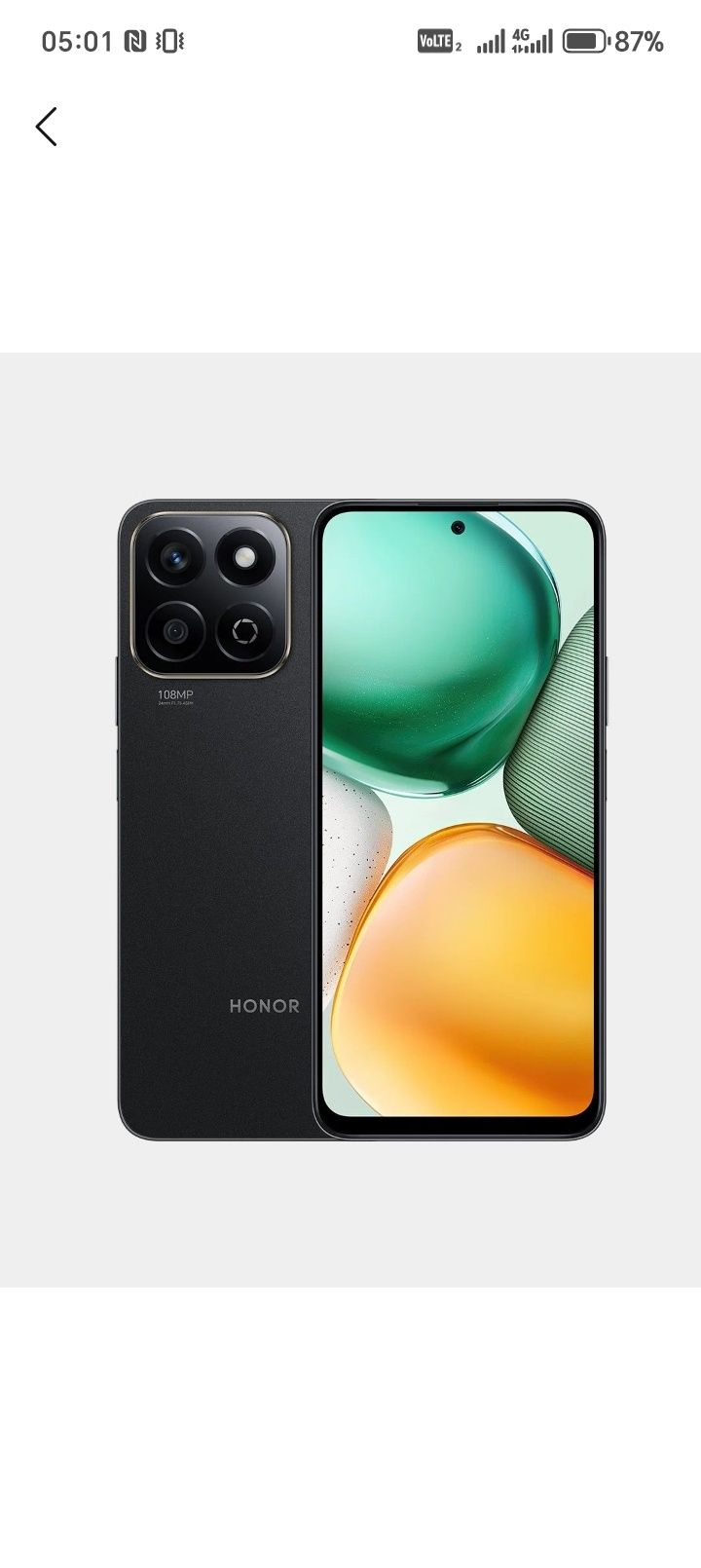 Honor x7c 8 256 bor qora