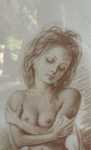 Tablou Creion Nud Giussepe Tarantino 1972-Detalii Foarte Bune-Deosebit