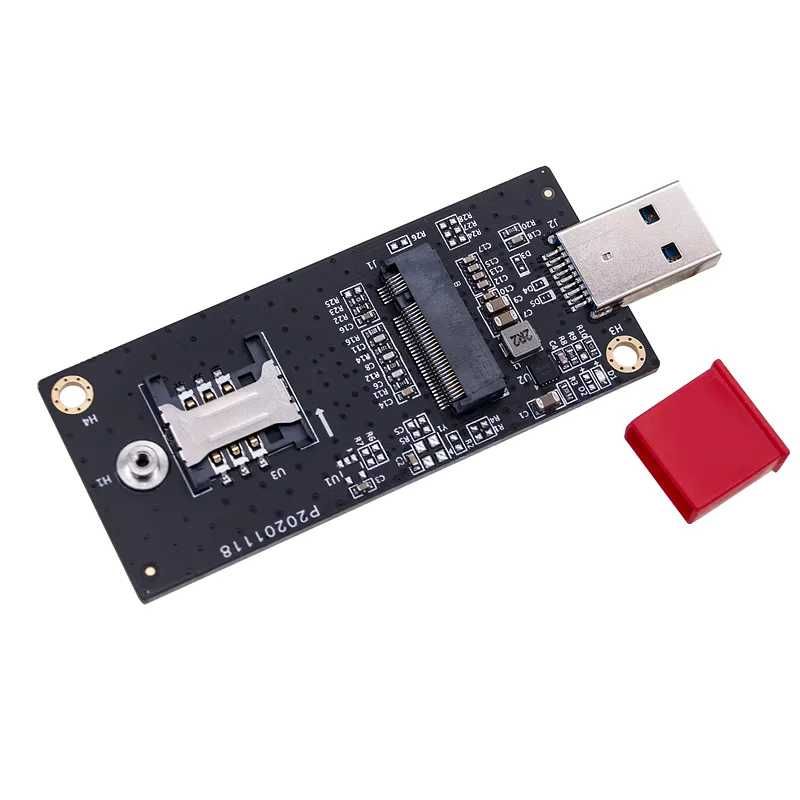 Adaptor modul 3G 4G LTE WWAN la USB M2 Key B NGFF modul SIM la usb