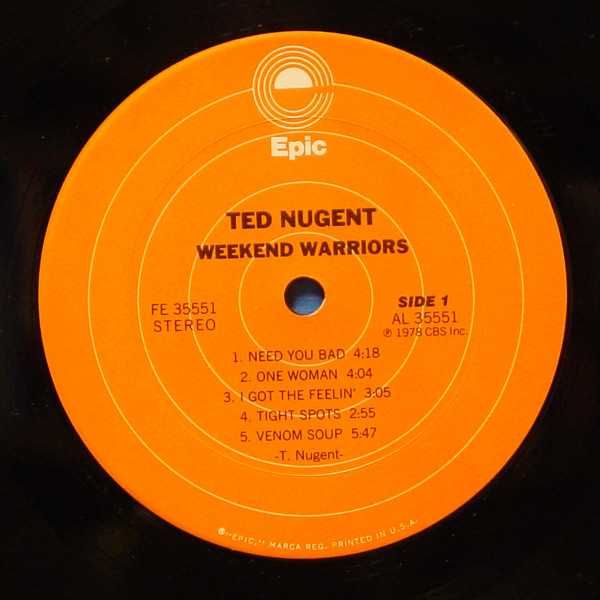 Disc vinil Ted Nugent – Weekend Warriors rock in stare perfecta f.rar