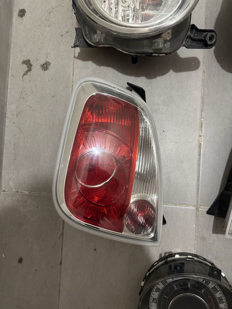 Fiat 500 фарове стопове километраж лайстни за броня капаци за огледала