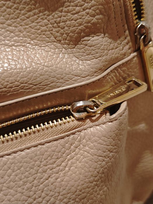 Zarena - кожена раница -цвят пудра