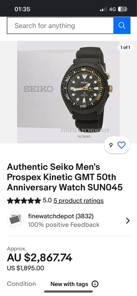 Seiko kinetic special edition