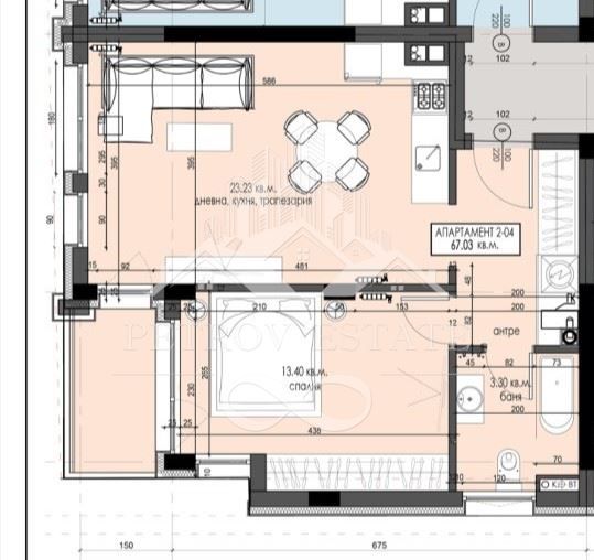 НОВ 2-стаен апартамент на 3-ти етаж в широк център на Велинград