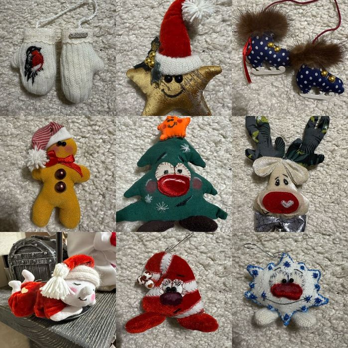 Набор hand-made ёлочных игрушек | Ручная работа | Новогодний декор