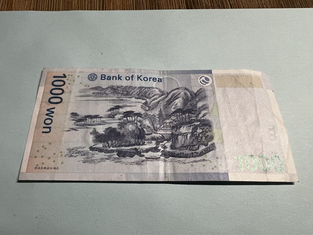 Bancnota 1000 won Coreea de Sud