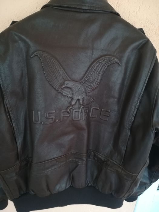 Geaca piele bărbați Skott blana Aviator L
