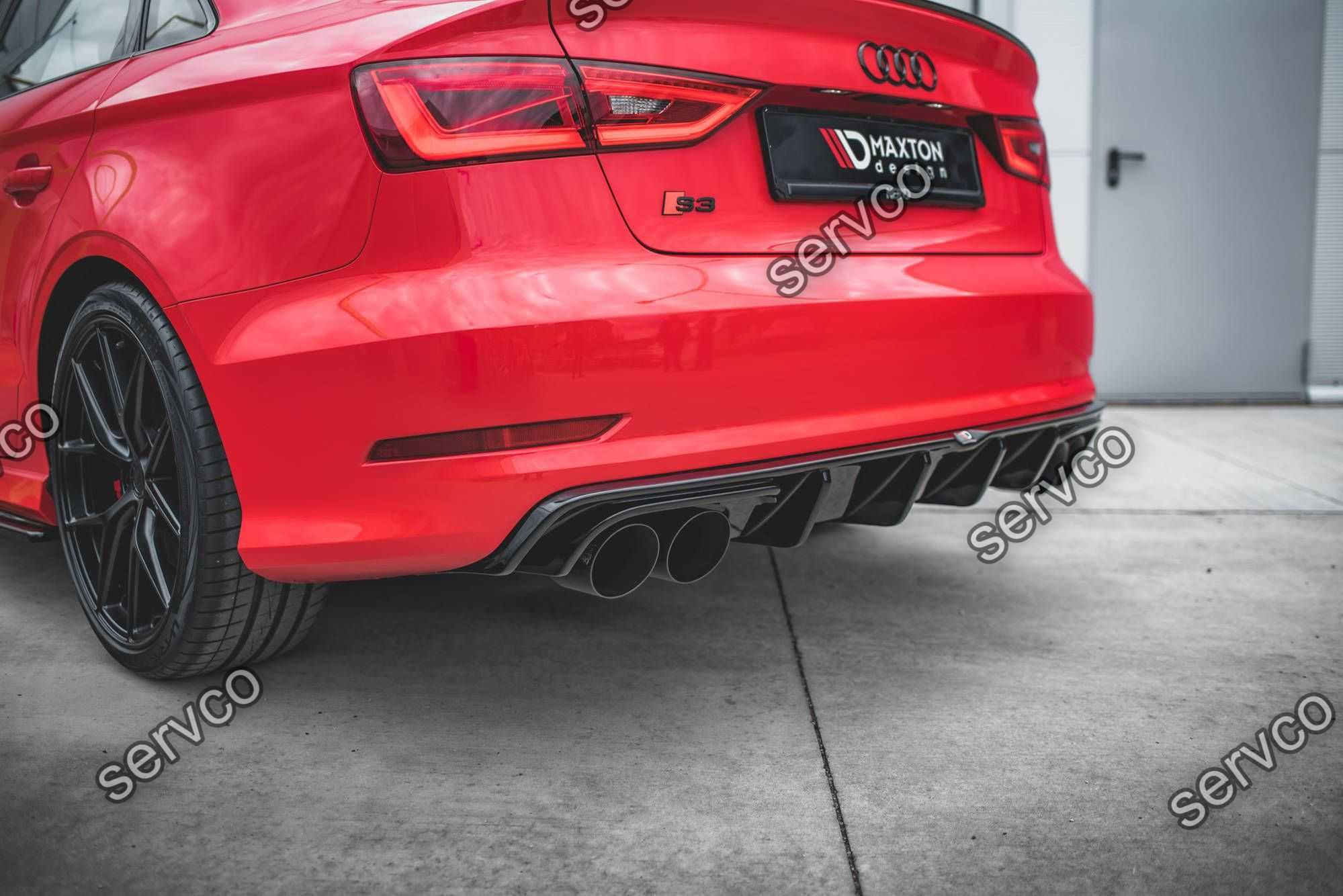 Difuzor bara spate Audi A3 Sline S3 Sedan 8V 2013-2016 v23 - Maxton