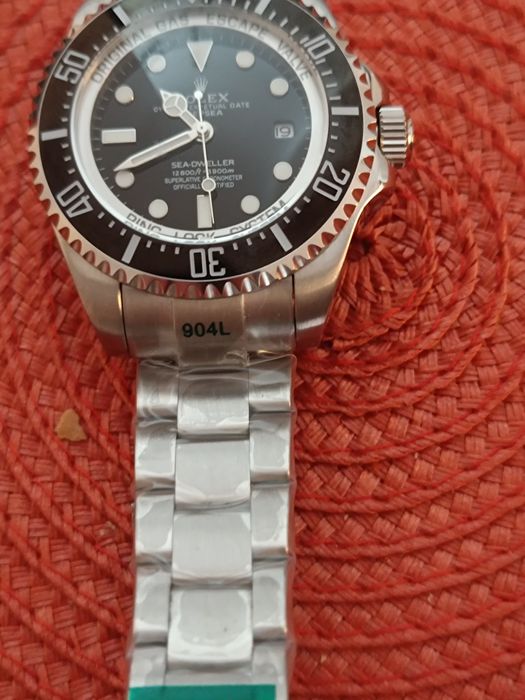 Ceas Rolex deapsea cadran negru otel 904.