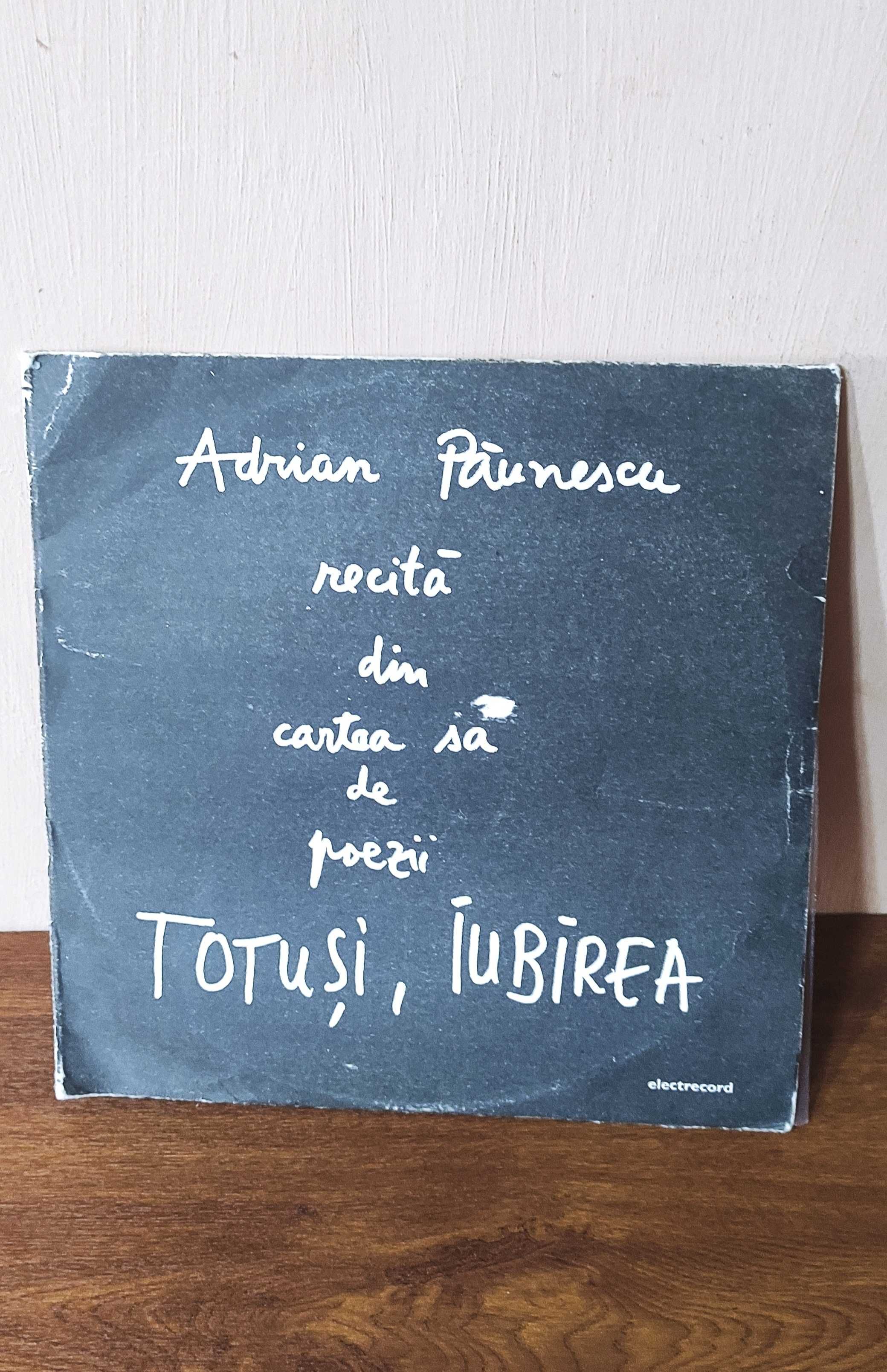 Vinyl "Totuși iubirea" și volumul "Într-adevăr" de A. Păunescu