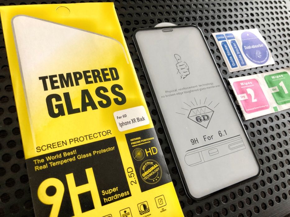 6D стъклен протектор цял екран Iphone 6,6S,7,8,Plus,X,XS,MAX,11,Pro