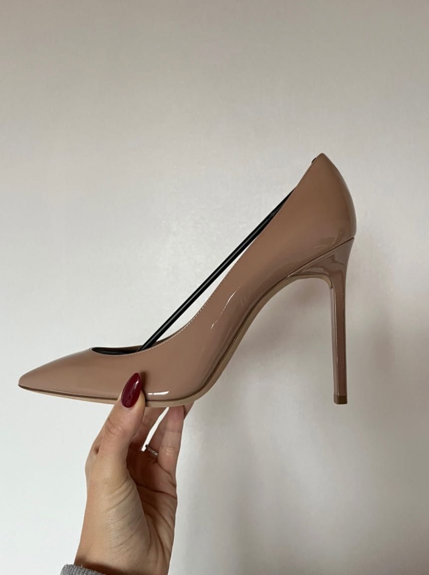 Saint Laurent YSL Anja 105 nude класичвски обувки на ток