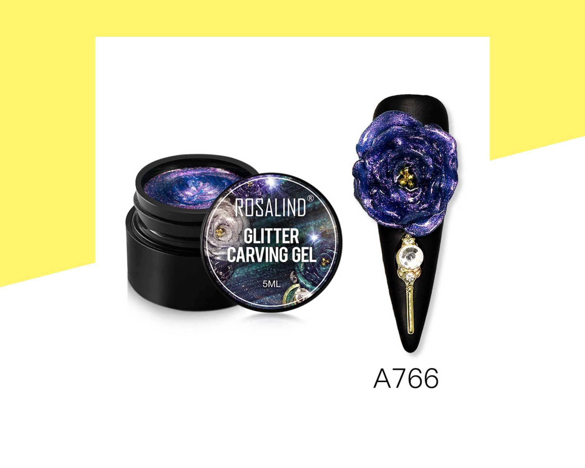 Брокатен пластилин за моделиране Glitter Carving Gel ROSALIND
