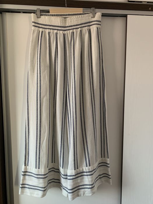 Pantaloni de in gros cu dungi bleomarin Mango