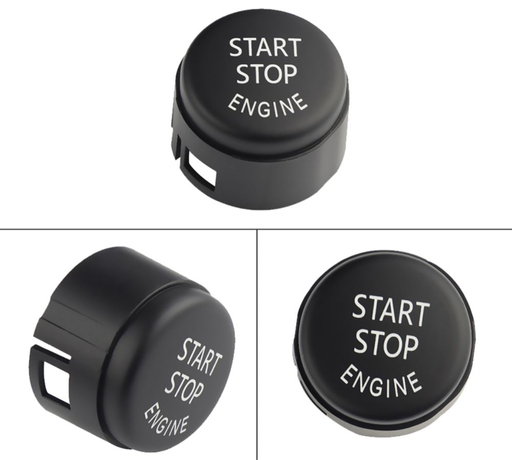 Buton capac start stop rosu negru mat Bmw Seria 5 6 7 F01 F02 F10 F11