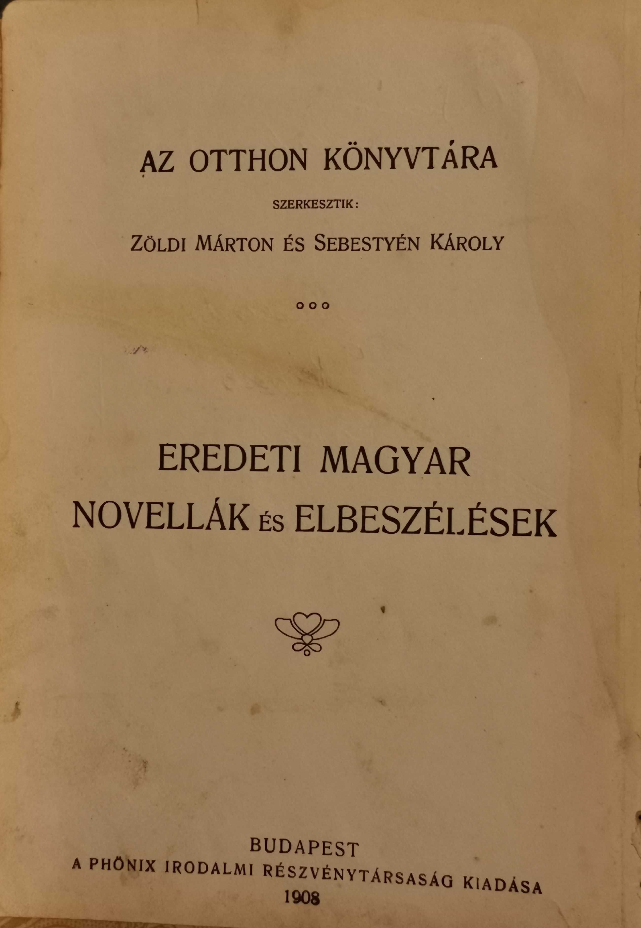 Nuvele și povestiri originale maghiare Eredeti magyar novellák és el..