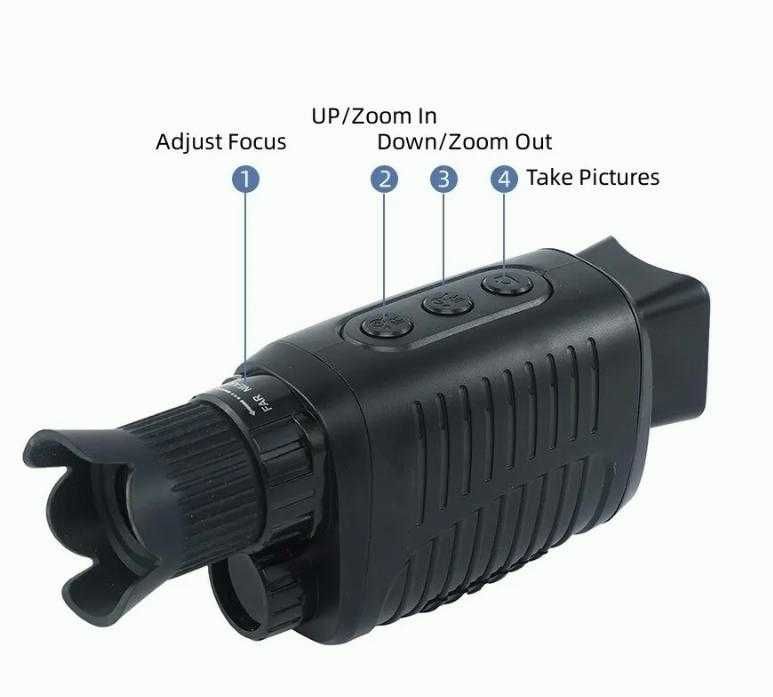 Спортен Водоустойчив Монокуляр Нощно Виждане 2.5K FULL HD Камера Запис